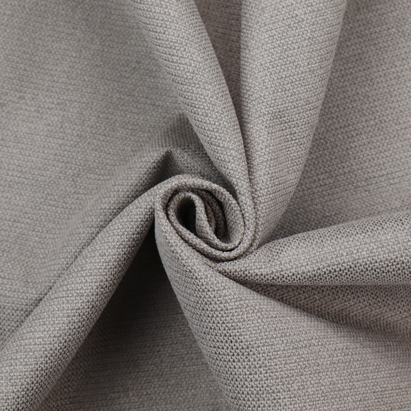 A textured light grey fabric with a tight, uniform cross-weave.