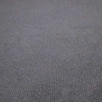 A textured charcoal grey fabric with a tight, uniform cross-weave.