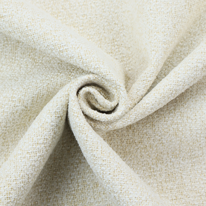 A textured cream and off-white woven fabric.