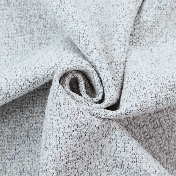 A textured light grey and off-white woven fabric.