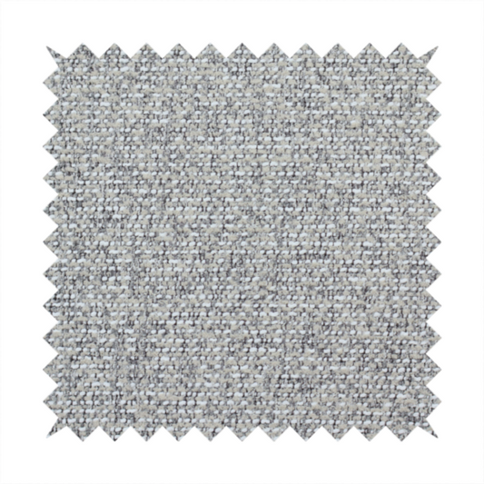 A textured mid-grey and off-white woven fabric.