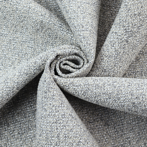 A textured mid-grey and off-white woven fabric.