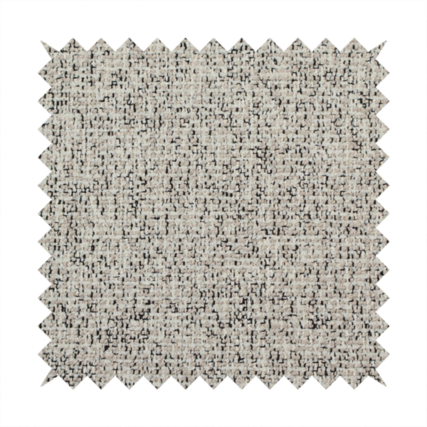 A textured taupe, beige, and charcoal woven fabric swatch.