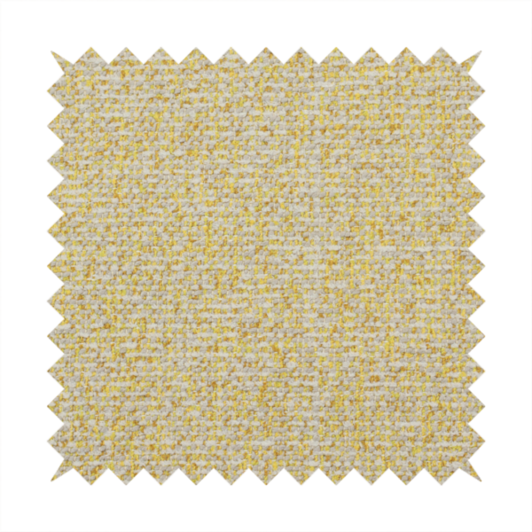A textured yellow and beige woven fabric.
