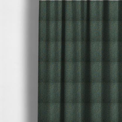 The fabric used to create these made-to-measure curtains is a multi-tonal forest green and gold textured woven fabric swatch.