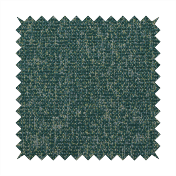 A multi-tonal emerald and dark green textured woven fabric swatch.