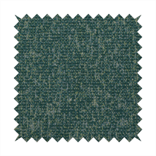 A multi-tonal emerald and dark green textured woven fabric swatch.