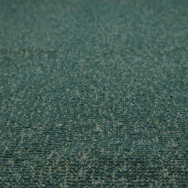 A multi-tonal emerald and dark green textured woven fabric swatch.