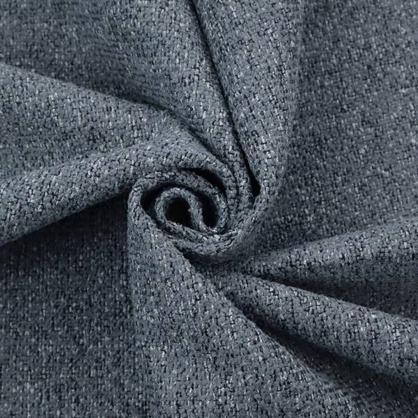 A multi-tonal slate blue and grey textured woven fabric swatch.