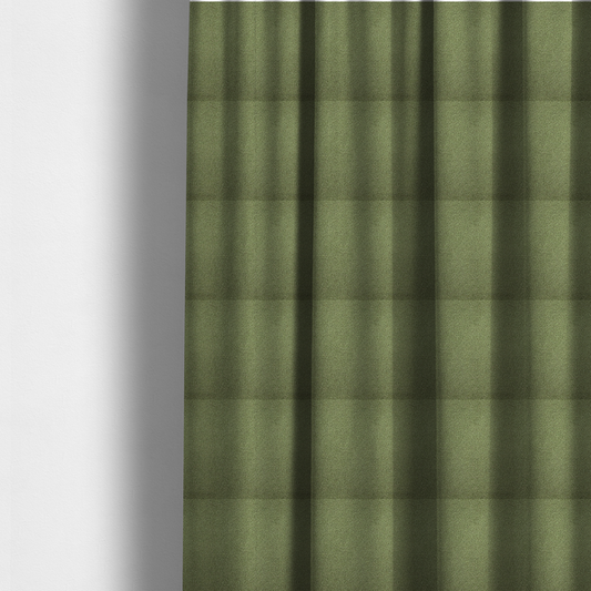 The fabric used to create these made-to-measure curtains is a dense, tightly looped, and pebbled surface characteristic of heavy wool or fleece, with subtle variations in light and shadow highlighting its nappy, tactile pile.