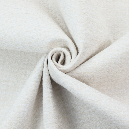 An off-white, finely textured woven upholstery fabric.
