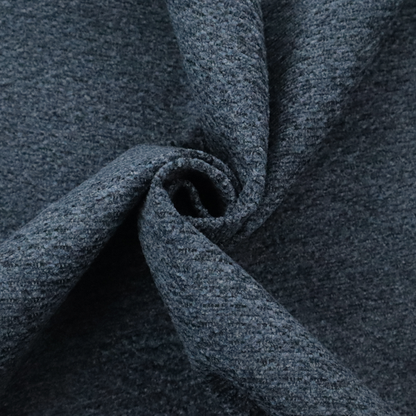 a dark navy blue, heavily textured upholstery fabric.