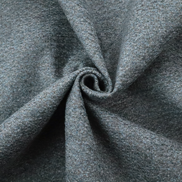 a multi-toned steel blue and grey textured upholstery fabric.