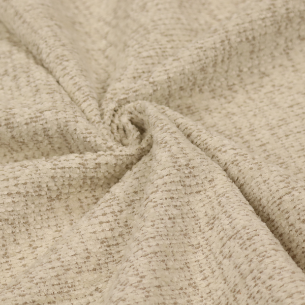 Wellington Chunky Chenille Weave Upholstery Fabric Cream Colour CTR-36 - Handmade Cushions
