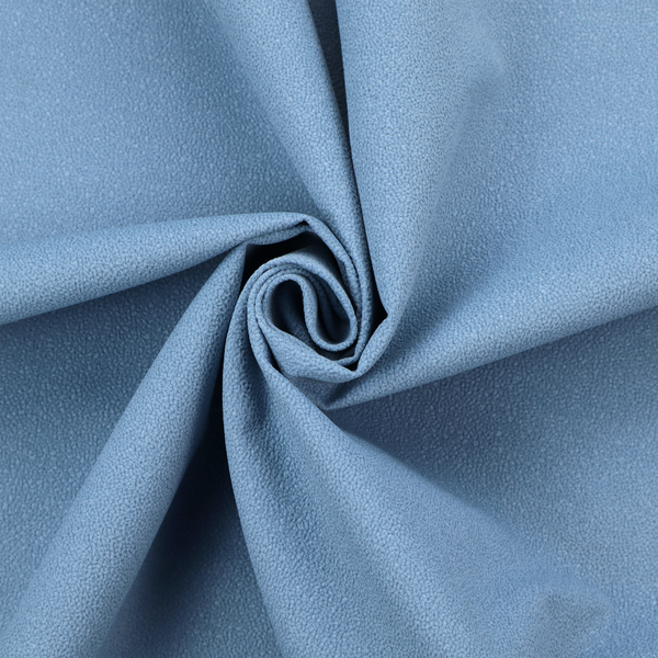 Merida Suede upholstery fabric in a soft, medium sky blue colour.
