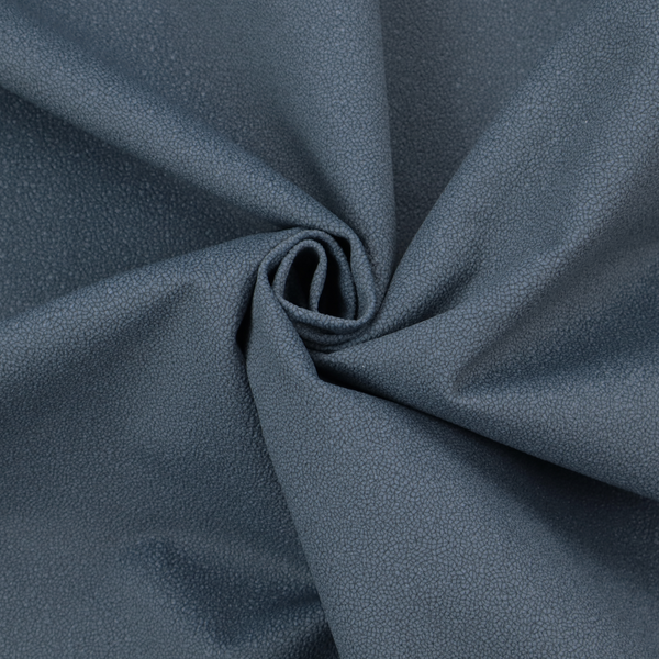 Merida Suede upholstery fabric in a muted slate blue or denim blue colour.
