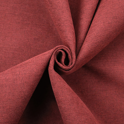 A finely textured weave in a dusty rose or muted red colour. The material features a subtle heathered look with tiny variations of darker and lighter threads throughout.