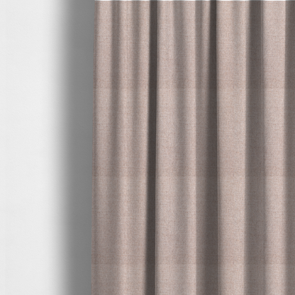 The fabric used to create these made-to-measure curtains is a finely textured weave in a soft blush-beige or oatmeal shade. The material features a subtle heathered effect mixed with fine beige, cream, and faint grey undertones throughout.