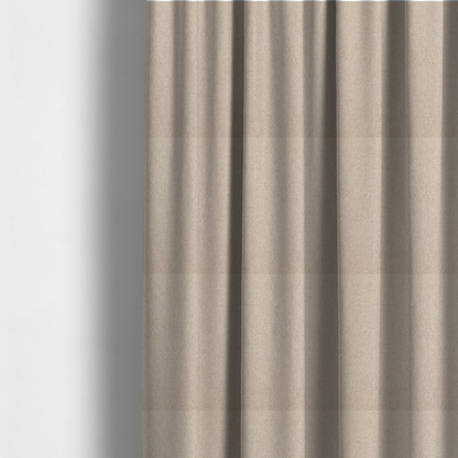 The fabric used to create these made-to-measure curtains is a finely textured weave in a soft cream or light ivory shade. The material features a subtle heathered look with tiny flecks of beige and neutral undertones throughout.