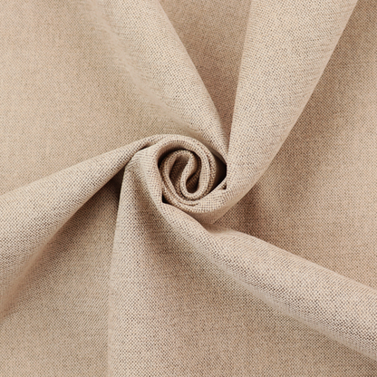 A finely textured weave in a warm beige or natural linen shade. The material features a subtle heathered look with tiny flecks of light tan and neutral undertones throughout.