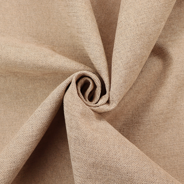 A finely textured weave in a sandy tan or camel shade. The material features a subtle heathered look with mixed light brown, cream, and neutral undertones throughout.