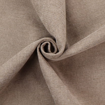 A finely textured weave in a warm taupe or light brownish-grey shade. The material features a subtle heathered look with finely blended threads of tan, cream, and soft brown undertones throughout.
