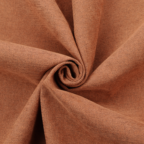 A finely textured weave in a bright ginger, amber, or light rust shade. The material features a subtle heathered look with finely blended threads of warm orange and darker neutral undertones throughout.