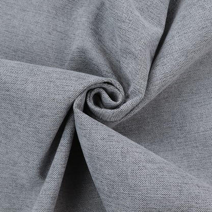 A finely textured weave in a medium steel grey or slate grey shade. The material features a subtle heathered look with finely blended threads of cool grey, soft charcoal, and muted blue-grey tones throughout.