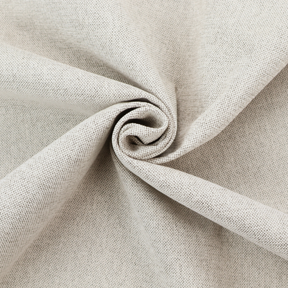 A finely textured weave in a pale cream, ivory, or oatmeal shade. The material features a subtle heathered look with finely blended threads of soft white and light neutral beige undertones throughout.