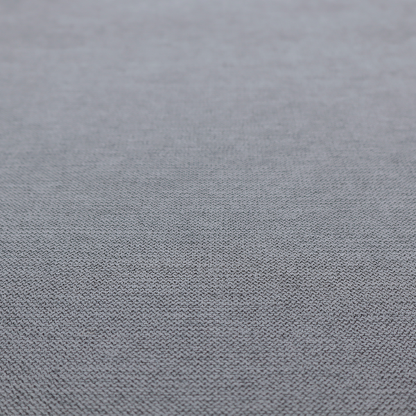 A finely textured weave in a medium mineral grey or cool slate shade. The material features a subtle heathered look with finely blended threads of classic grey, white, and faint charcoal undertones throughout.