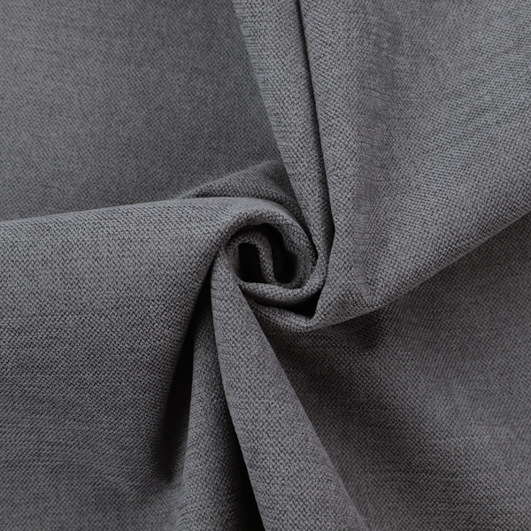 A finely textured weave in a deep charcoal, graphite, or dark slate grey shade. The material features a subtle heathered look with finely blended threads of black, deep grey, and soft ash undertones throughout.
