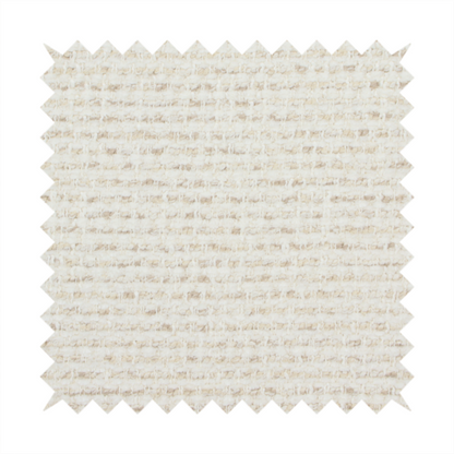 The material features a dense, neutral weave with a light cream base, subtly interlaced with horizontal flecks of soft beige and oatmeal-coloured threads throughout.