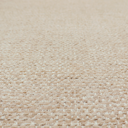 The material features a dense, multi-toned neutral weave with a warm beige and oatmeal base, intricately interlaced with horizontal flecks of crisp white threads throughout.