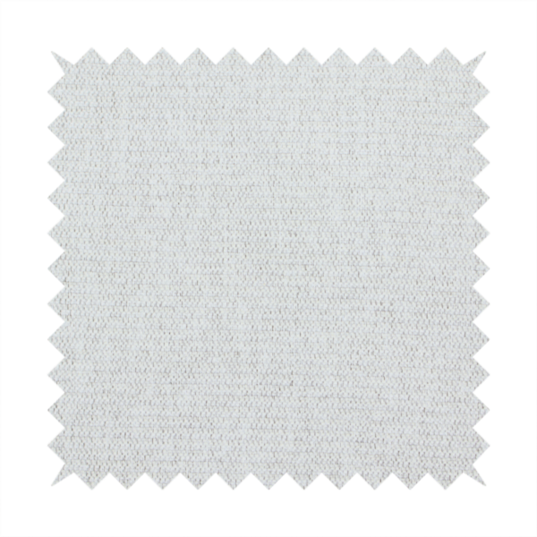 A lightly textured upholstery fabric in a pale cream or light grey. The material features a fine, tight weave with faint horizontal striations and a matte finish.