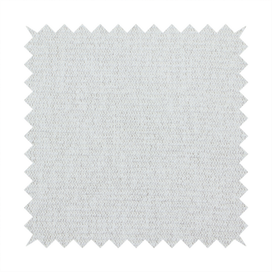 A lightly textured upholstery fabric in a pale cream or light grey. The material features a fine, tight weave with faint horizontal striations and a matte finish.