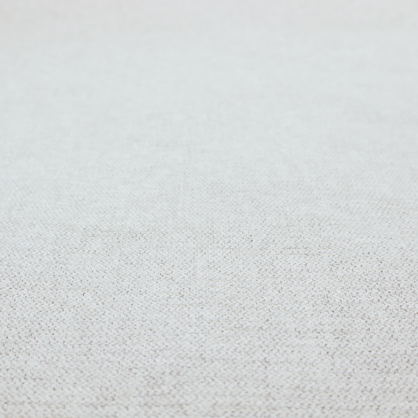 A lightly textured upholstery fabric in a pale cream or light grey. The material features a fine, tight weave with faint horizontal striations and a matte finish.