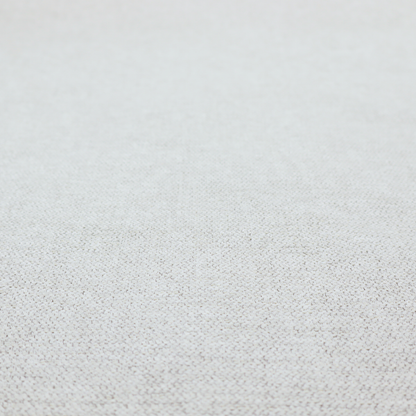 A lightly textured upholstery fabric in a pale cream or light grey. The material features a fine, tight weave with faint horizontal striations and a matte finish.