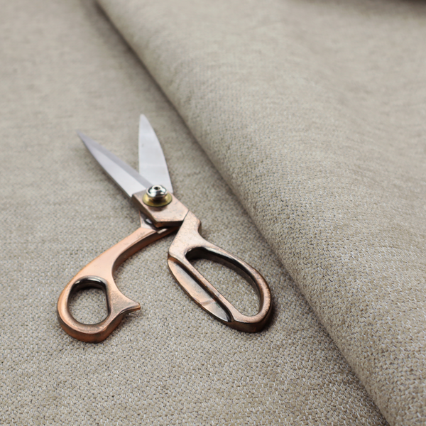 A taupe or dark beige woven fabric with a fine, heathered texture.