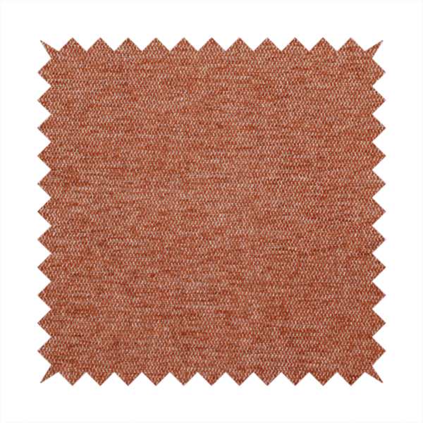 A vibrant terracotta orange woven fabric with a fine, heathered texture.