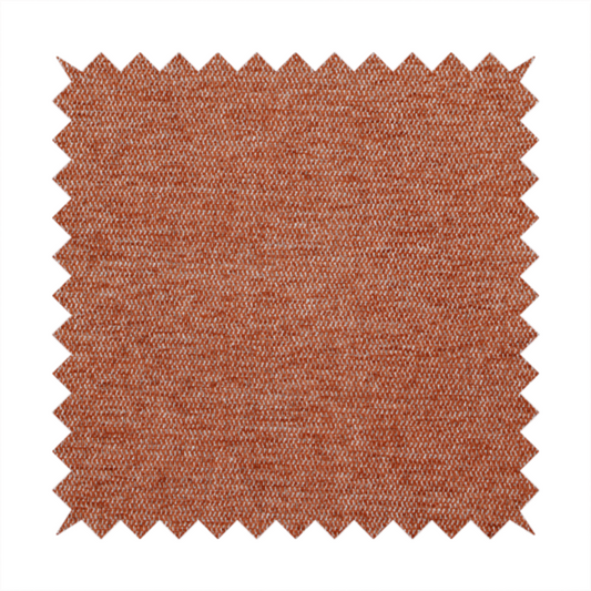 A vibrant terracotta orange woven fabric with a fine, heathered texture.