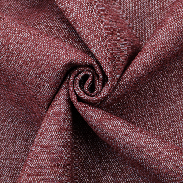 A rich burgundy red woven fabric with a fine, heathered texture.