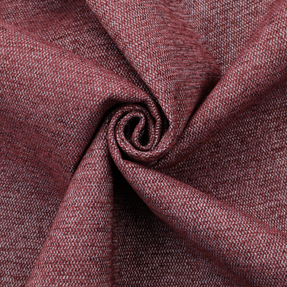 A rich burgundy red woven fabric with a fine, heathered texture.