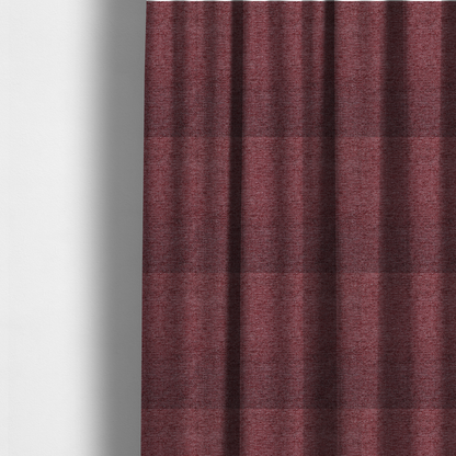 The fabric used to create these made-to-measure curtains is a rich burgundy red woven fabric with a fine, heathered texture.