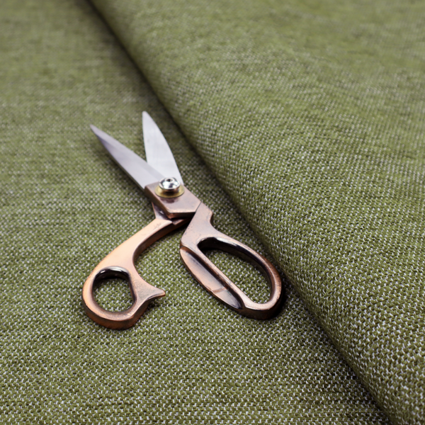 A rich olive green woven fabric with a fine, heathered texture.