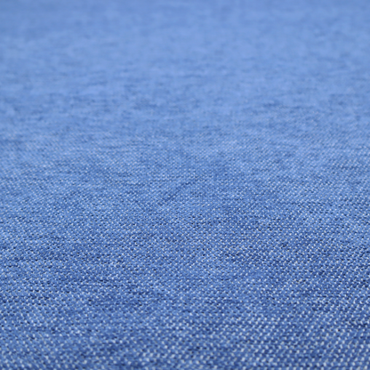 A vibrant mid-blue woven fabric with a fine, heathered texture.