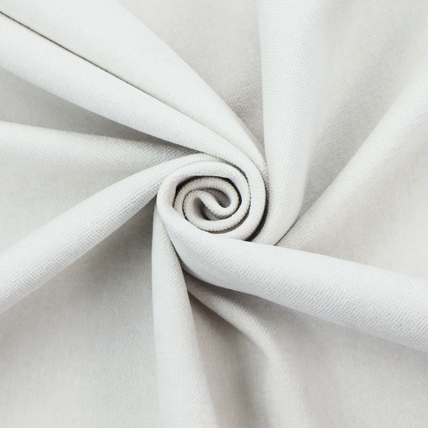 A solid, off-white or light cream-coloured woven fabric. The weave appears consistent and fine, creating a subtle, clean aesthetic.