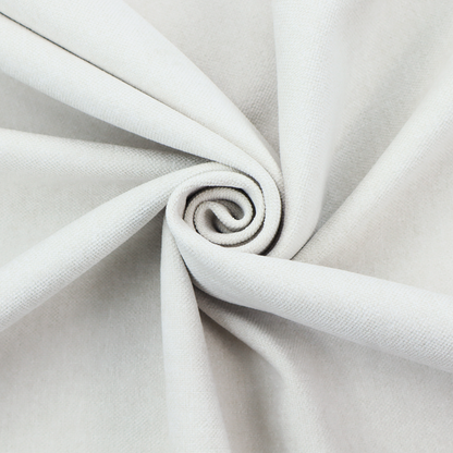 A solid, off-white or light cream-coloured woven fabric. The weave appears consistent and fine, creating a subtle, clean aesthetic.