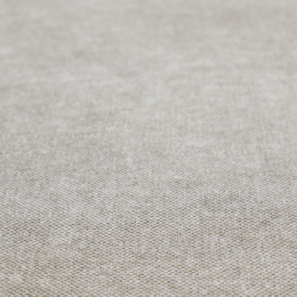 A woven upholstery fabric in a neutral, soft grey tone, featuring a consistent and textured surface pattern.