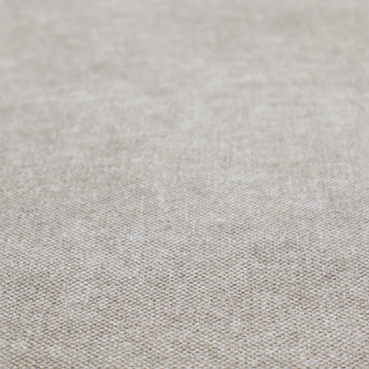 A woven upholstery fabric in a neutral, soft grey tone, featuring a consistent and textured surface pattern.