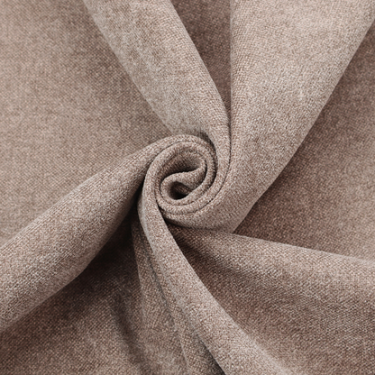 A fine, woven upholstery fabric in a rich, warm taupe or brown tone, featuring a consistent and textured surface pattern.